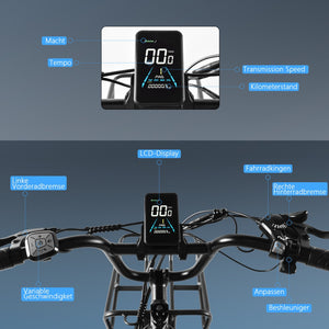 the Display of the kaisda k201 electric bikes