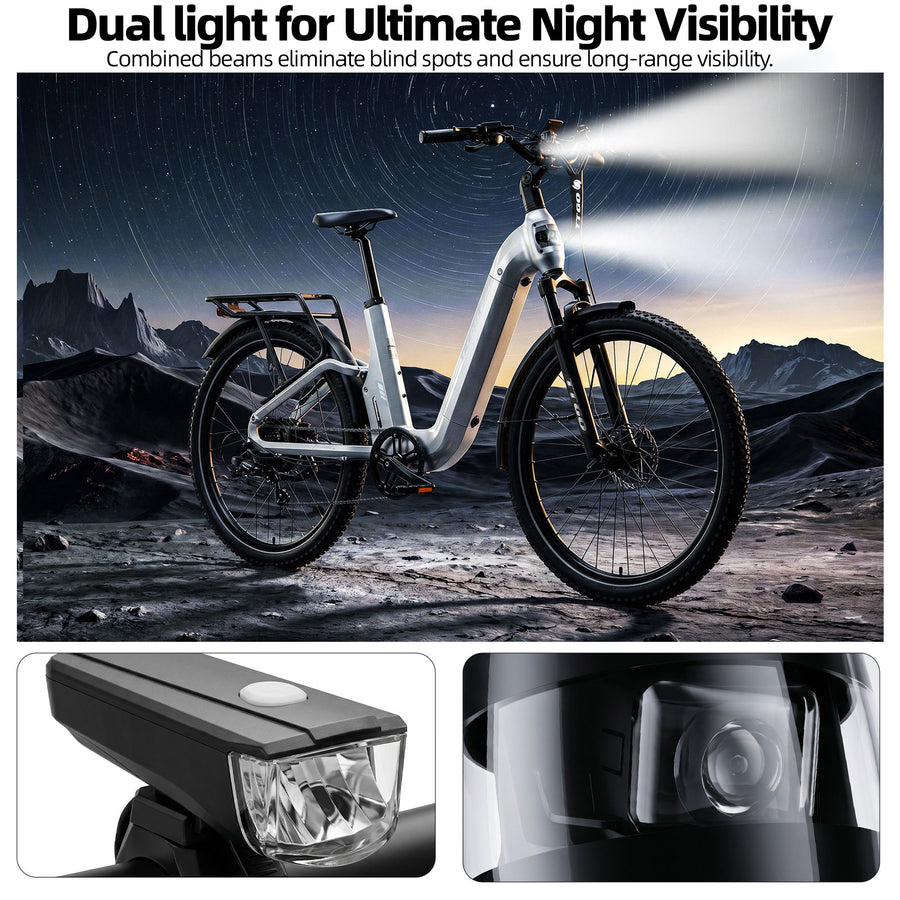 Dual Lights for Safer Night Rides