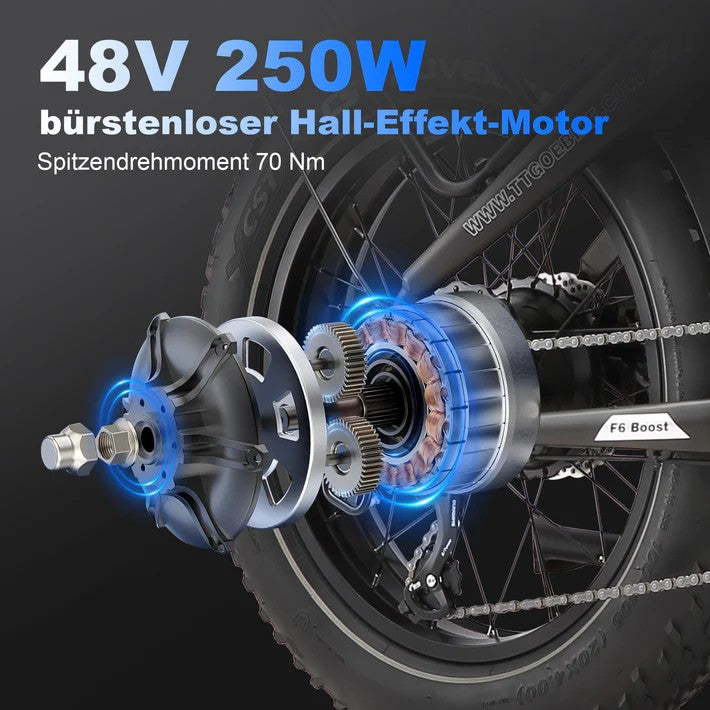 48V 250W Rear Motor with 70Nm Torque