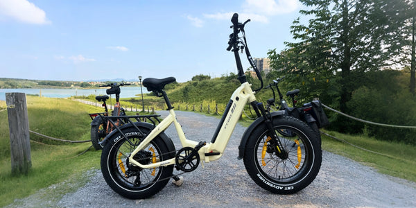 TTGO F6 Boost 20 inch fat tire eBike shown in real outdoor riding scene