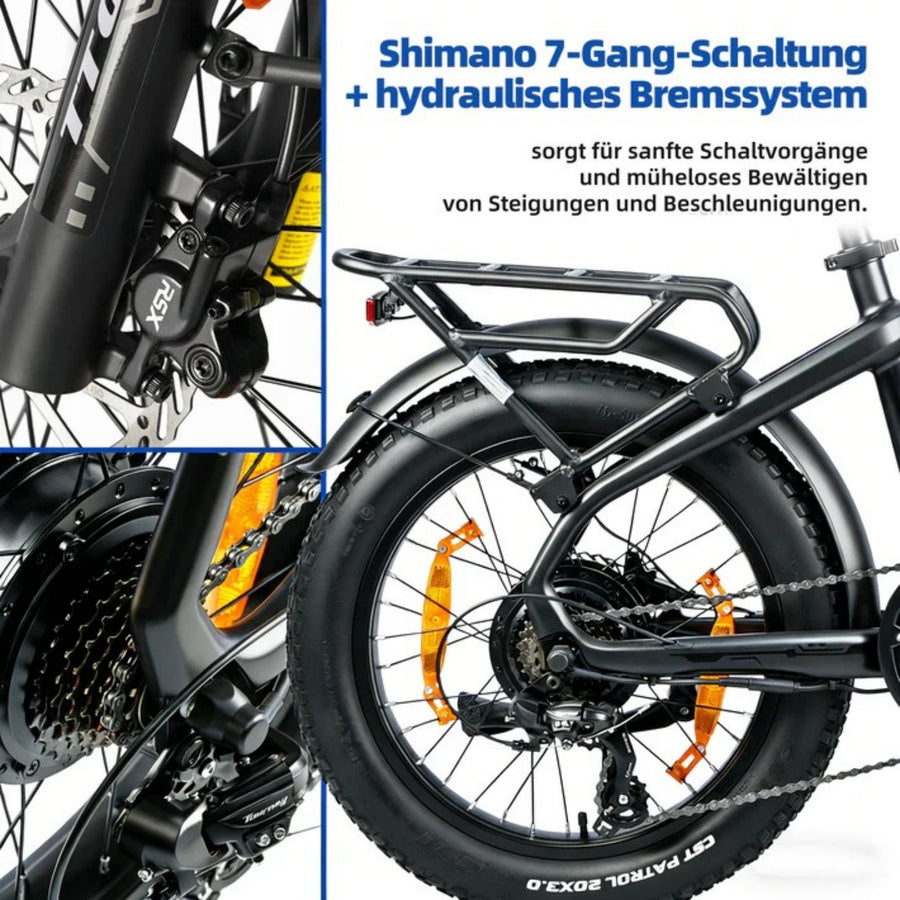 Shimano 7-Speed with Hydraulic Brakes
